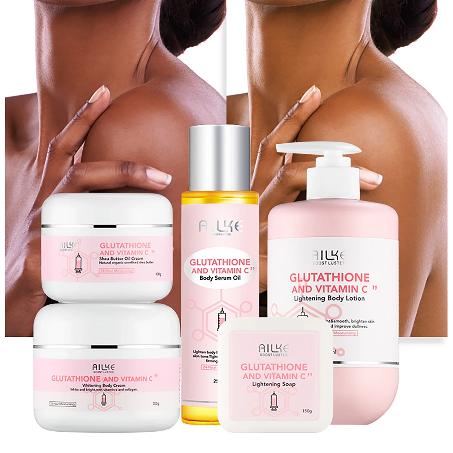 AILKE Whitening Skin Care Cream, Lightening Lotion, Remove Dark Spots With Glutathion, Shea Butter, Moisturizing Body Cream