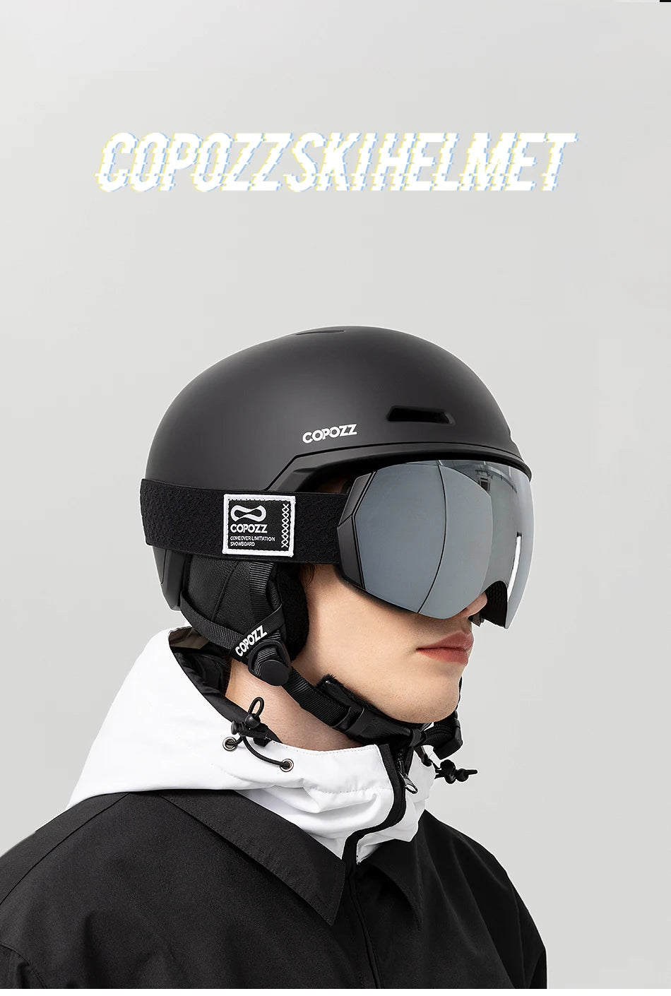 COPOZZ Ski Helmet Half-covered Anti-impact Skiing Helmet For Adult Men Women Ski Skateboard Snowboard Safety Helmet Female Male