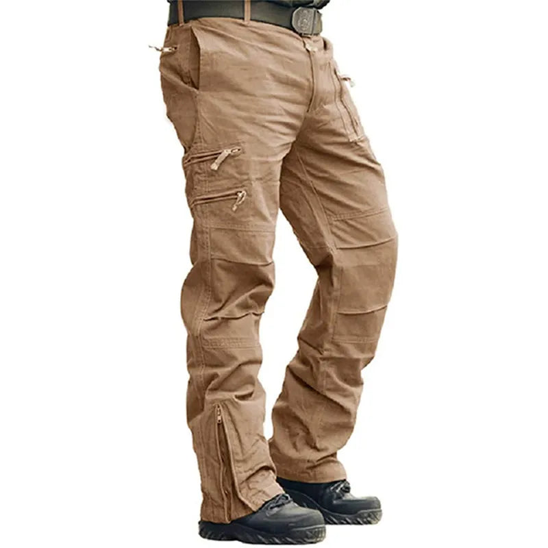 Men's Cargo Pants Outdoors Style Tactical Pants Male Camo Jogger Plus Size Cotton Many Pocket Men Camouflage Black Trousers