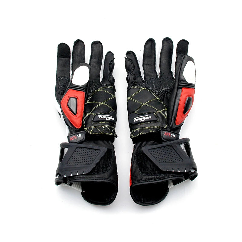 AFS18 Motorcycle gloves hard shell high-quality leather gloves Furygan Loire motorcycle riding protective long gloves
