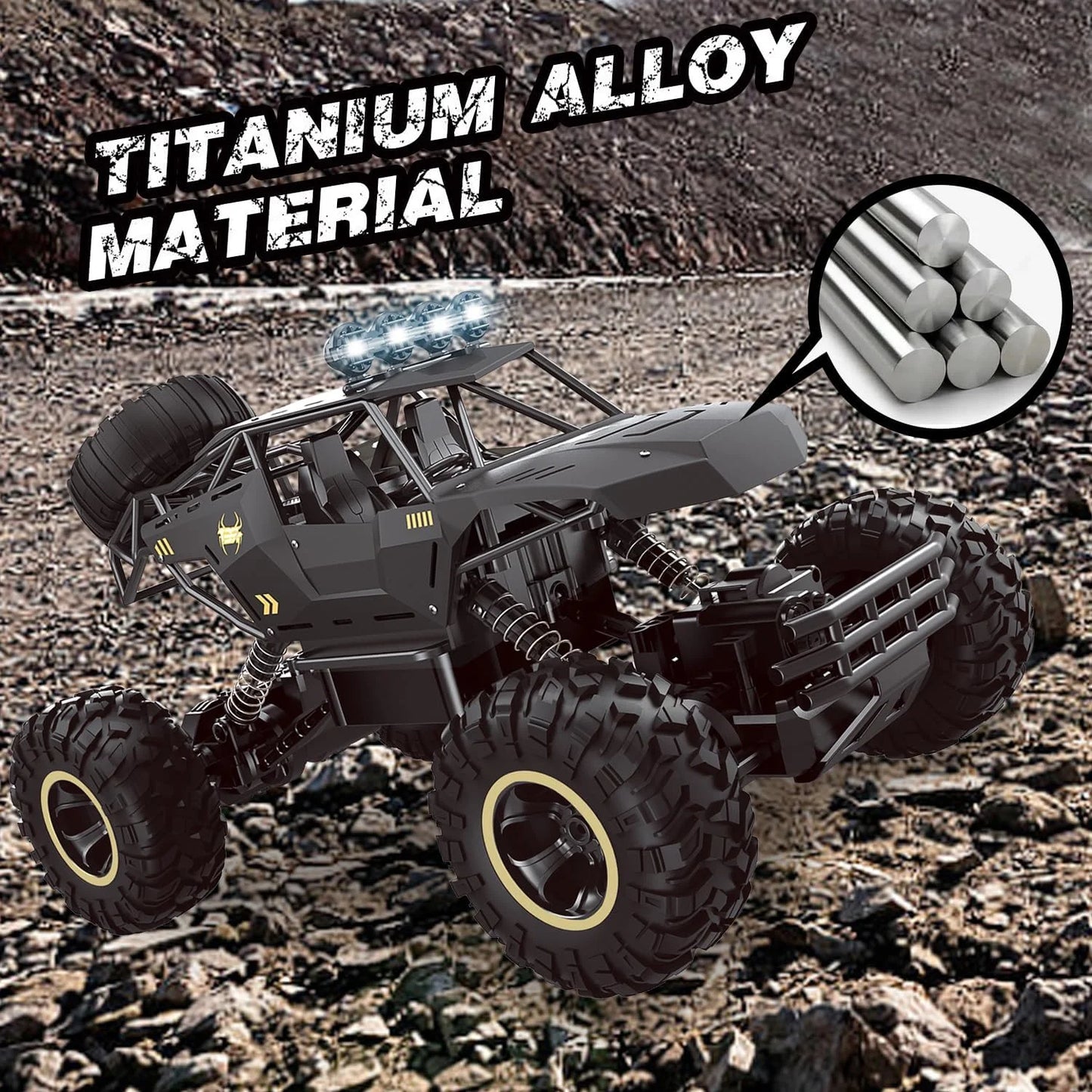 4WD 1:12/16 Scale All Terrain RC Car 20KM/H High Speed Electric Vehicle Remote Control Off-Road Truck LED HeadLight Gifts Adults