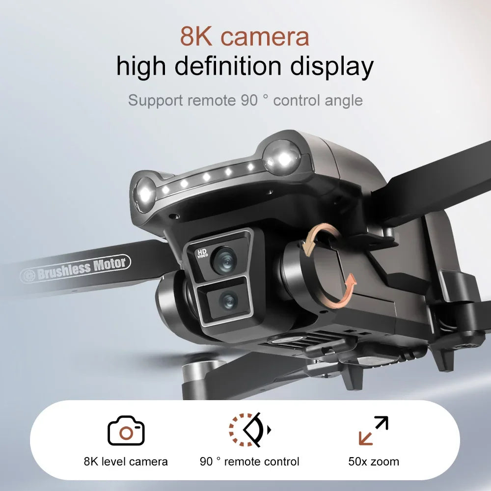 Original V198MAX GPS Drone 8K Professional Camera Aerial FPV Brush Laser Obstacle with Large Screen Remote Control Folding Dron