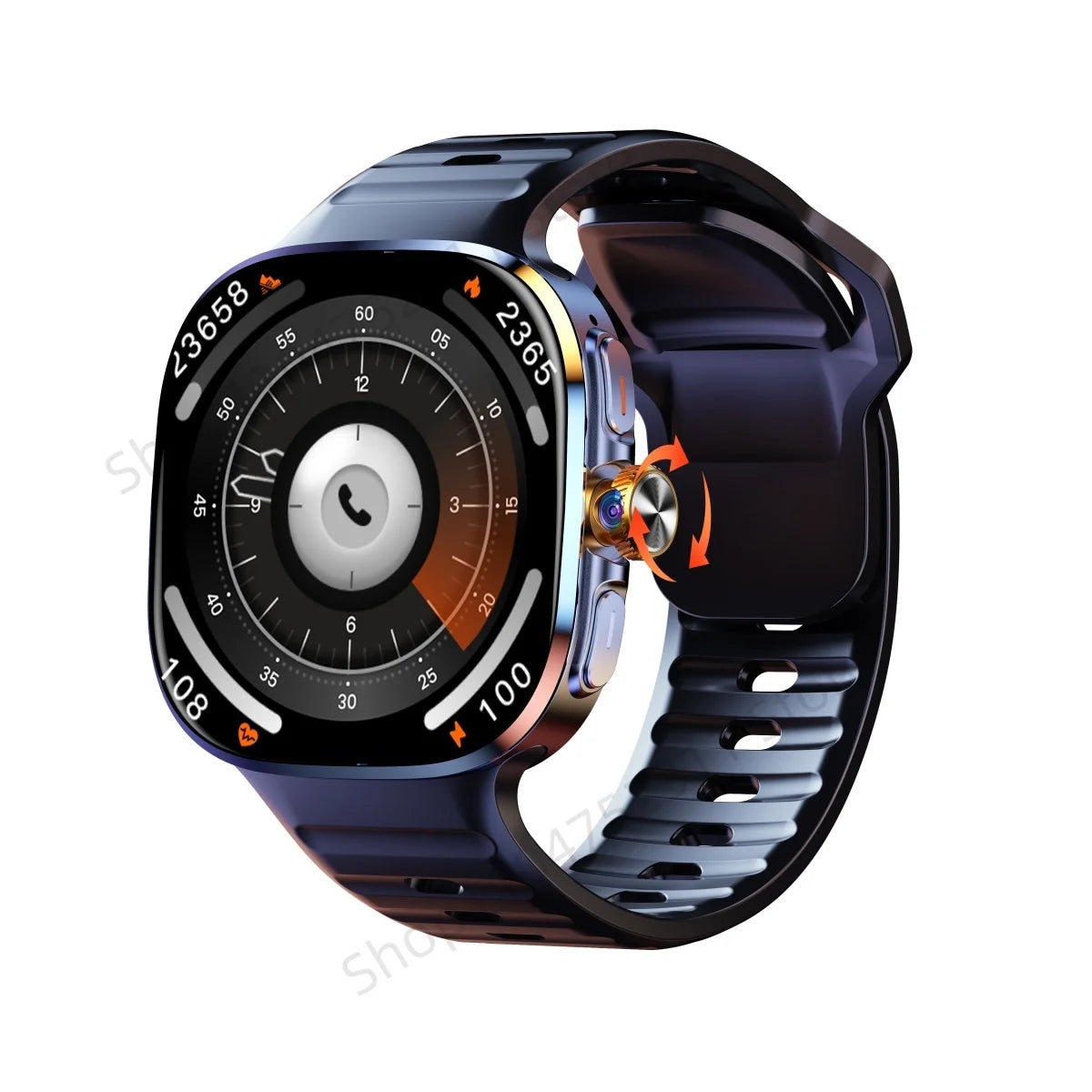 M99 Smart Watch Android 10.0 Smartwatch With Sim Card Rotary Camera GPS WIFI Compass 512GB Storage 2.4inch larger Amoled Screen