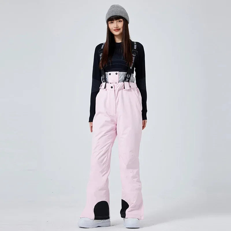 Outdoor Skiing Trousers Women Men's Ski Pants Winter Thickened Windproof Waterproof Warm 2025 Snowboarding Snow Strap Pants