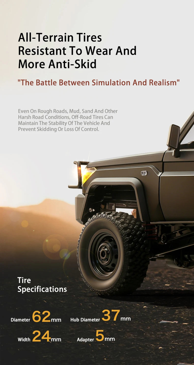 MN82S RC Crawler 1/12 Full Scale LC79 RC Pickup Short Truck 4WD Remote Control Climbing Off-road Car Toys for Kids Adults Gifts