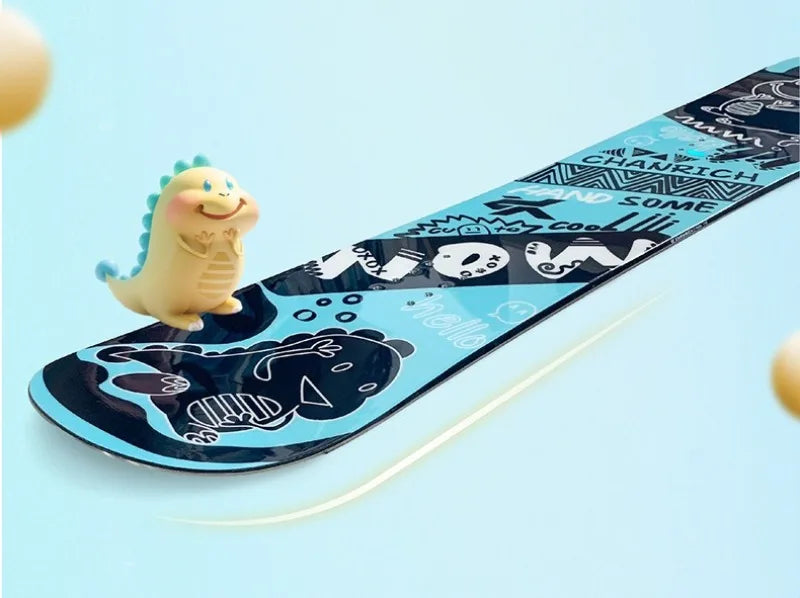 Children's All-Mountain Snowboard 80-120cm, Light Poplar Core Twin Symmetric for Beginner/Advanced Kids & Boys Girls