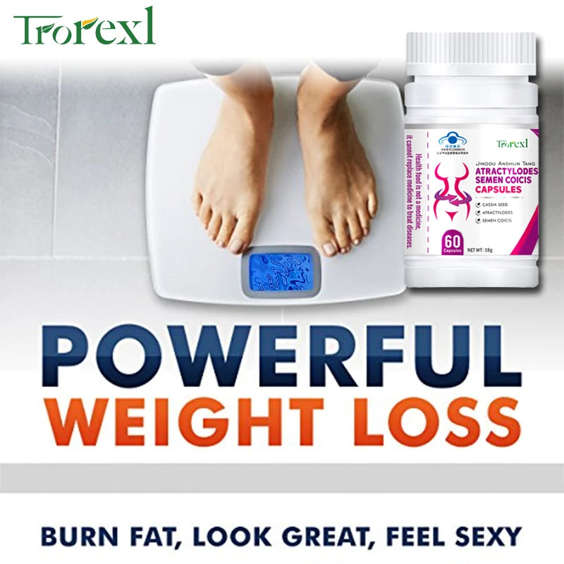 Natural Cassia Seed & Coix Seed Pills, Detox Slim, Metabolism Booster, Burn Fat, 100% Herbal, Vegan & NO SIDE EFFECT Weight Loss
