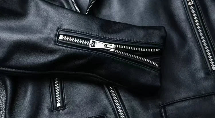 Men's Slim Fit PU Leather Jacket Fashionable Motorcycle Style Spring Autumn Korean Version Casual Outerwear Male Biker Coat