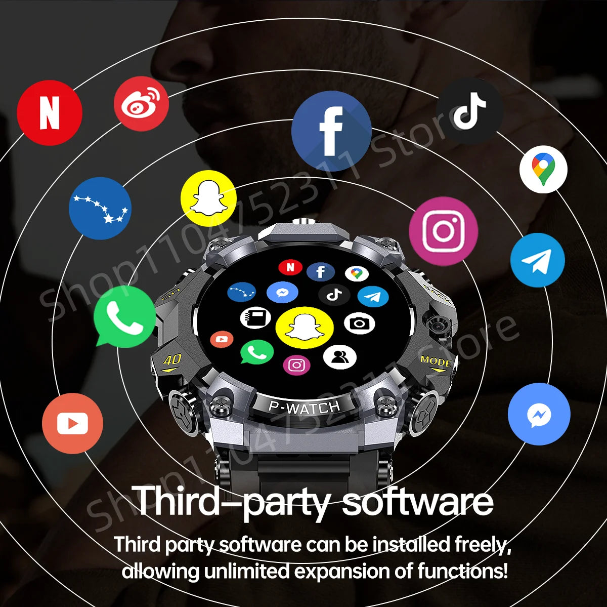 Q668 Smartwatch Android 10.0 Smart Watches With 1.95 inch Amoled Larger Screen insert 4g/5g Sim Card GPS WIFI IP68 Waterproof