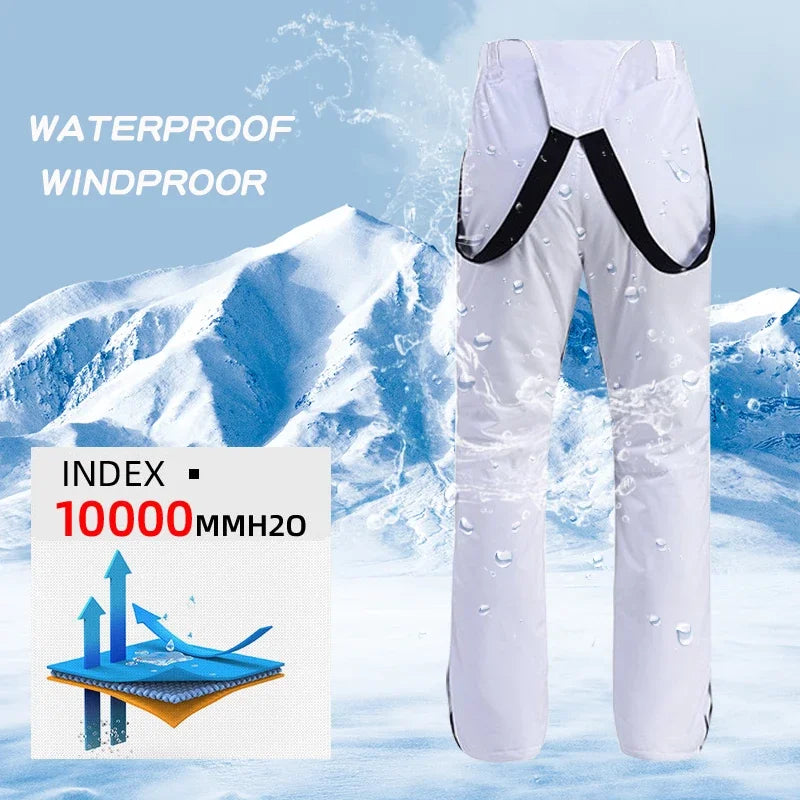 Women Ski Jacket+Pants Winter Warm Windproof Ski Suit Female Snowboard Snow Coat Trousers Outdoor Sports Camping Brand Ovearalls