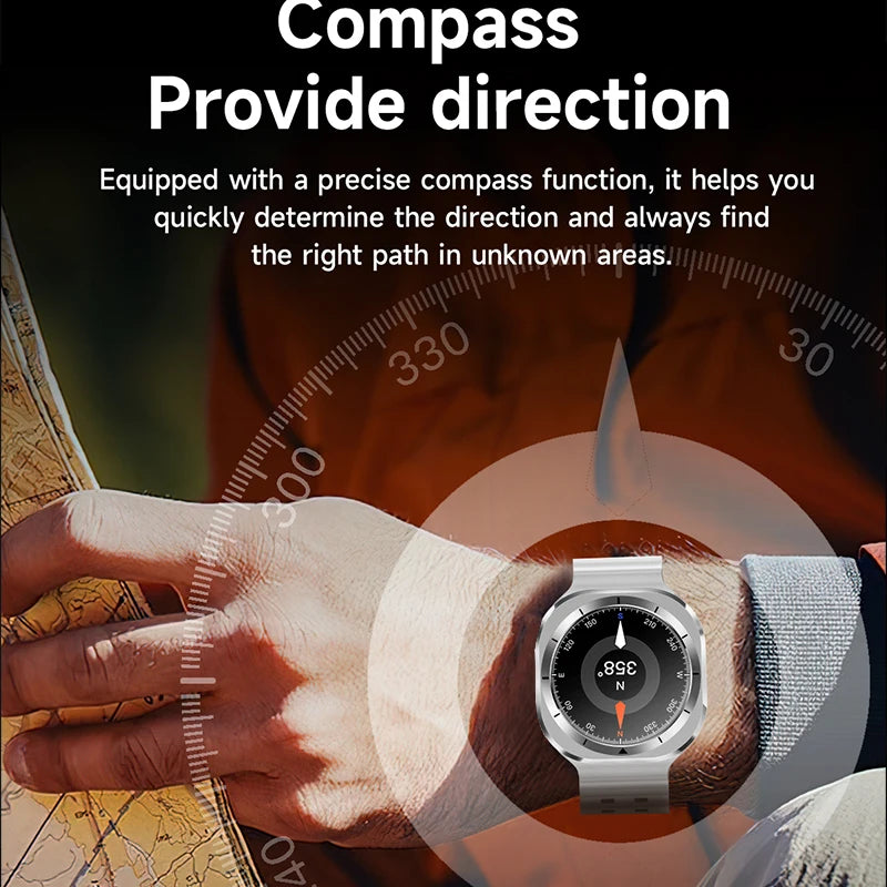 2026 New Watch 7 Ultra Smart Watch Men 3D Display Sport SmartWatch GPS NFC Compass Blood oxygen Smartwatch Women For Android IOS