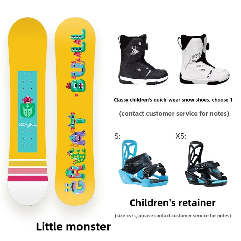 Children's Snowboard Set Baby Snowboard Boys and Girls Snowboard New Ski Equipment