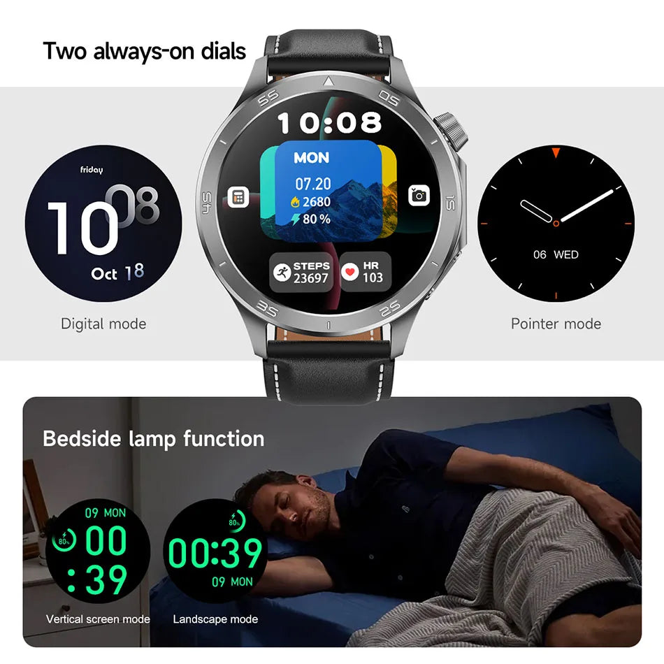 2025 New OPPO X2 Smart Watch Men's GPS Sports IP68 Waterproof Compass Heart Rate Blood Oxygen Bluetooth Call Smartwatches IOS