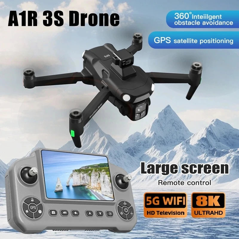 For Xiaomi A1R 3S GPS Drone 360°Laser obstacle avoidance 8K Professional HD Camera UAV WIFI Brushless Foldable Quadcopter Dron