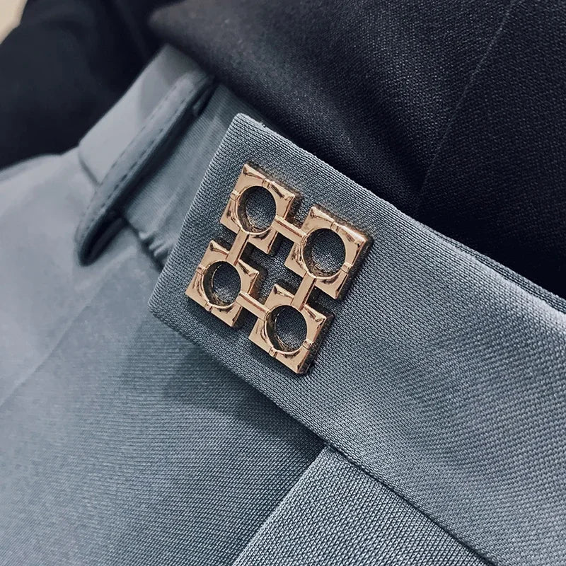 Spring 2025 Mens Casual Slim Fit Dress Pants Streetwear Suit Pants Men High Quality Office Pants All Match ankle Length Trousers