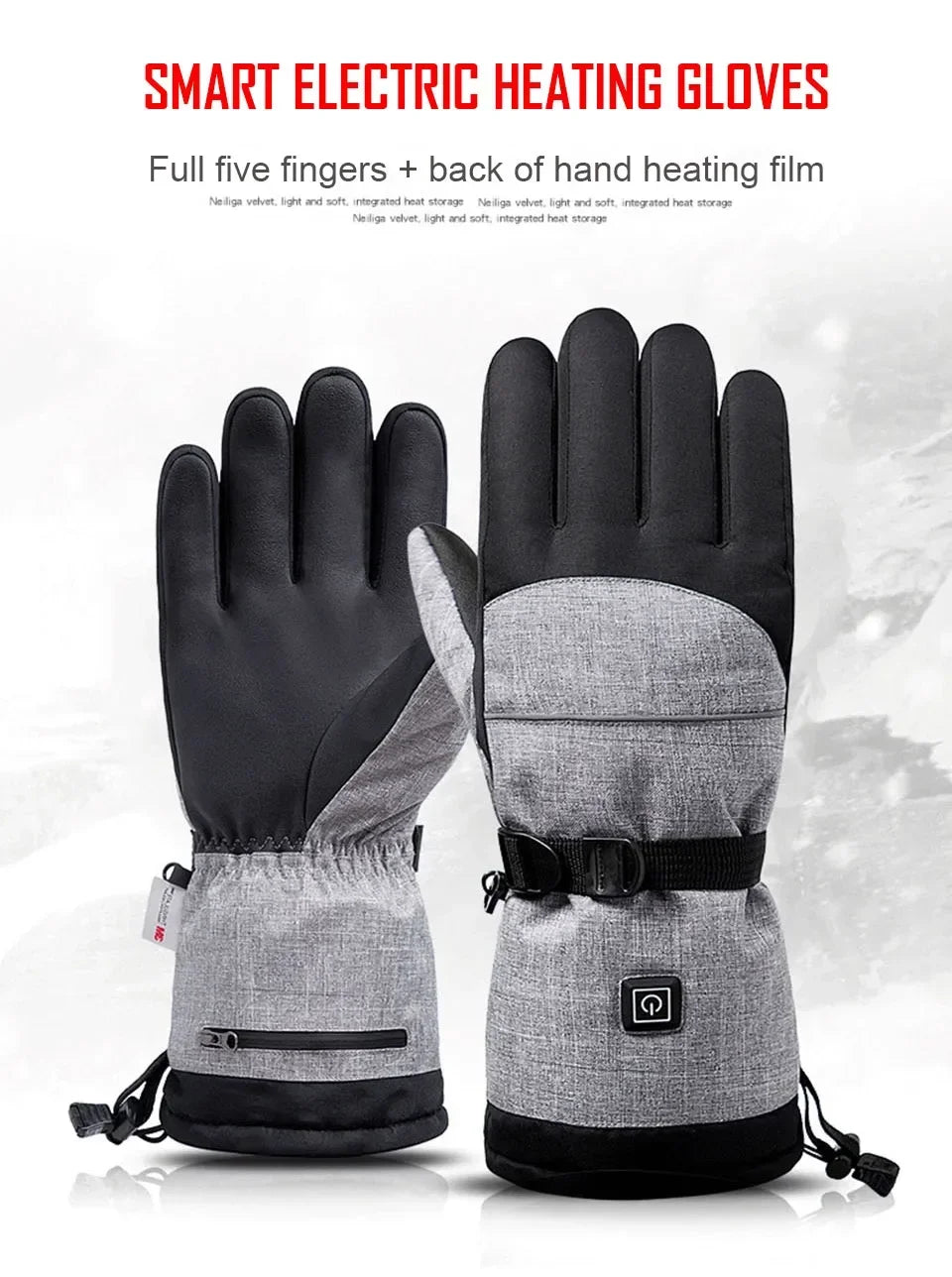 3M Cotton Heating Gloves Winter Hand Warmer Electric Thermal Gloves Waterproof Heated Cycling Motorcycle Bicycle Ski Outdoor