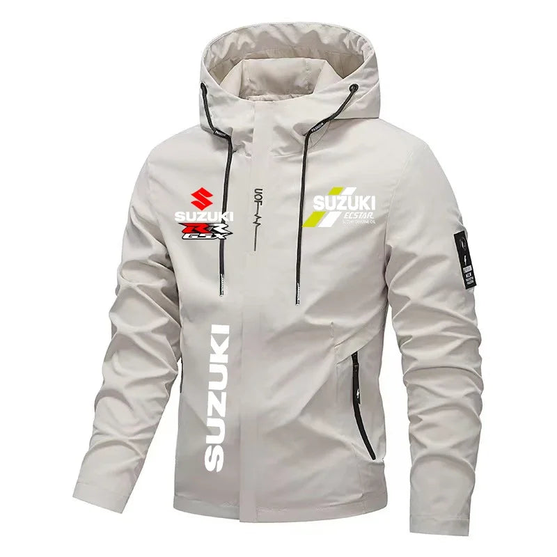 Men's Windproof Hooded Motorcycle Jacket High-Quality Autumn Winter Riding Sweatshirt Bestseller Suzuki 2026
