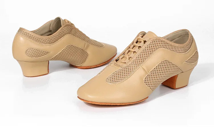 Latin Dance Shoes Adult Men Women Skin Tone Patent Leather Professional Soft Teacher Shoes Square Dance Shoes Ballroom Big Size