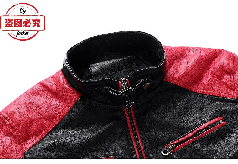 European Size Yamaha Motorcycle Logo Printed Riding Suit PU Leather Jacket Autumn/winter Men's Jacket Racing Suit Workwear