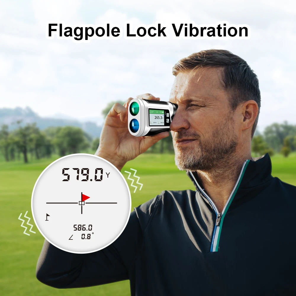 Golf Rangefinder with Slope Laser Range Finder with Touch Screen Flag Locking Vibration Ideal Golf Accessories for Golfers