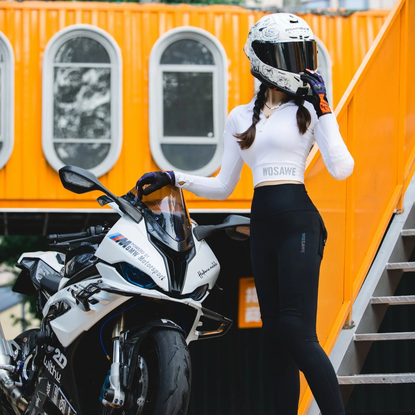 WOSAWE Women Motorcycle Jacket Summer Motorcycle Pants CE Approved Full Body Armor Protection Moto Racing Clothing