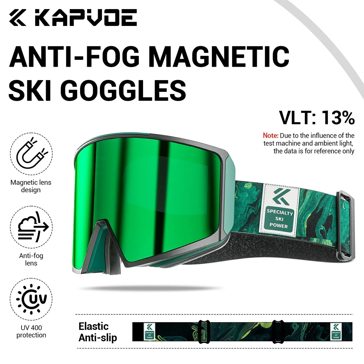Kapvoe Winter Photochromic Ski Goggle Snow Anti-Fog Sunglasses Snowboard Mask for Men Women Eyewear UV400 Glasses Snowmobile