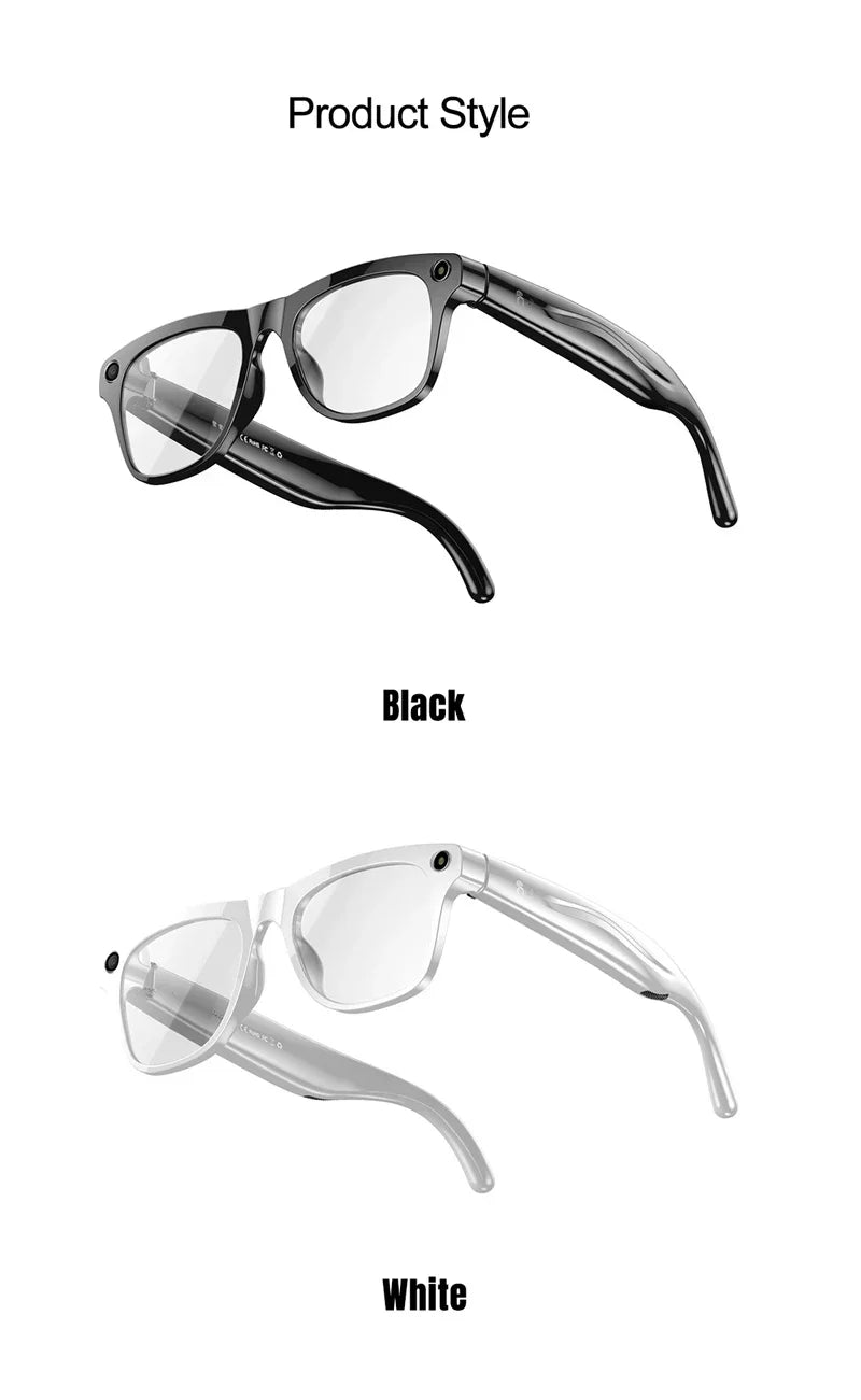 Lenovo AI Smart Glasses 800W Anti Shake HD Camera Video Recording Languages Translation Sunglasses BluetoothMusic Play Man Women