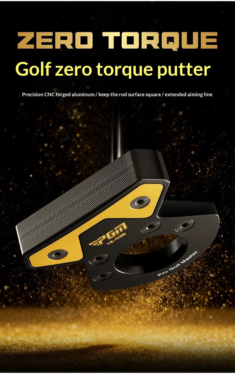 PGM Golf Club Zero Torque Putter Male Female Stable Big Head Forged Aluminum Low Center of Gravity with Ball Picking Aiming Line