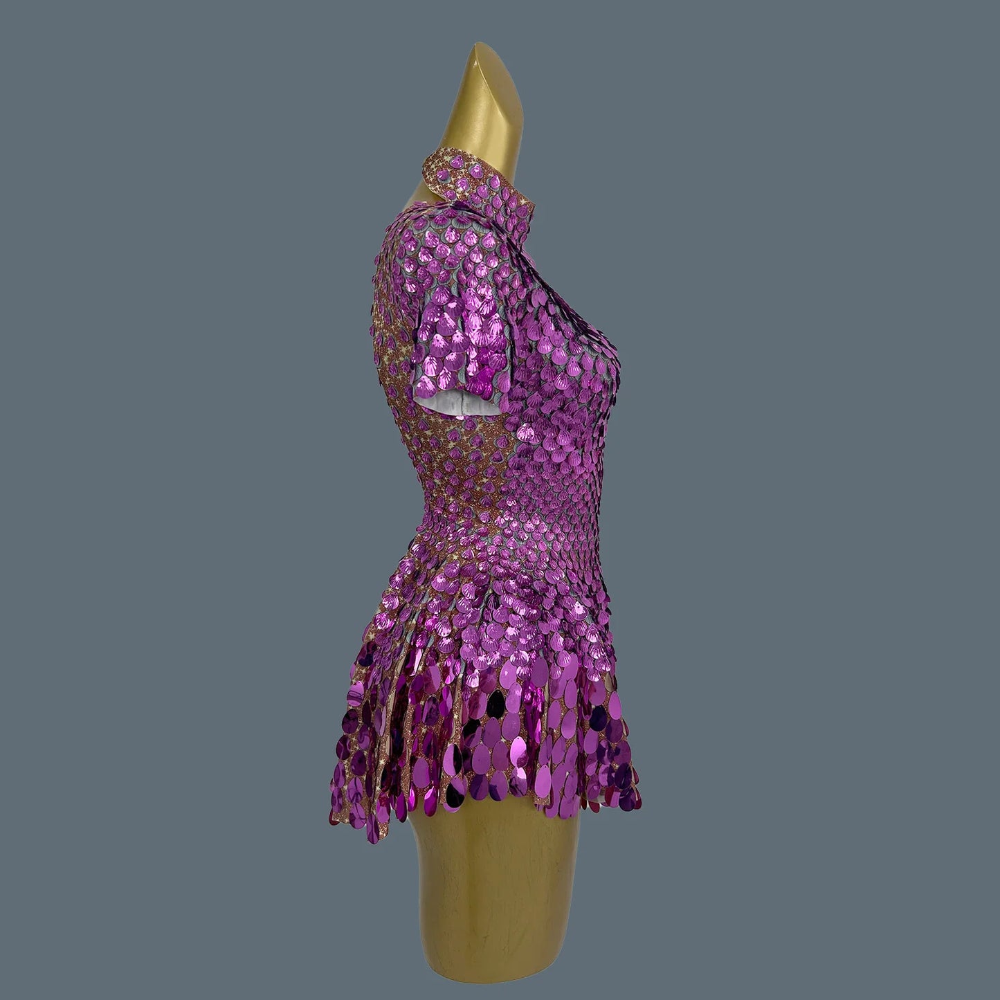 Sparkly Sequins Latin Dress Stage Wear Celebrate Birthday Prom Short Dress Nightclub Stage Performance Dance Costume Jinsique