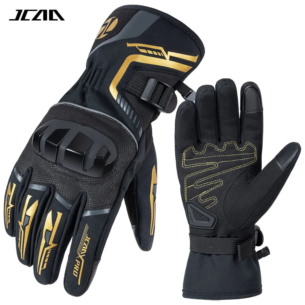 2025 Winter Men Motorcycle Gloves Women Waterproof Warm Moto Guantes Touch Screen Motorbike Riding Glove Carbon Fiber Protective