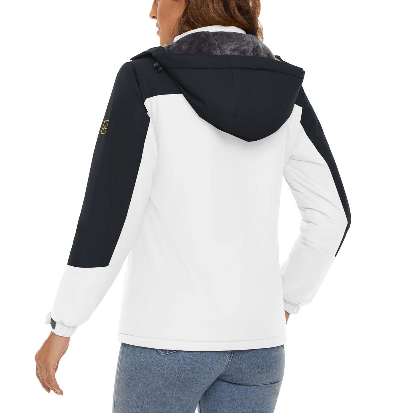 KEFITEVD Women's Winter Heavyweight Snowboard Skiing Jacket Outdoor Thermal Warm Hiking Jackets Coats Windbreaker Outwear Casual