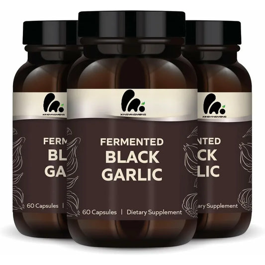 Natural black garlic 60 capsules, dietary supplement, supports immune health, non GMO