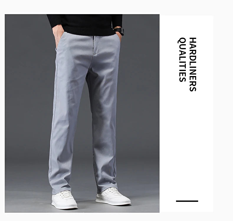 98% Cotton Men's Chinos & Casual Pants, Khaki Pants, Loose Straight , Streetwear Men ,Twill Pants,  Tall Men STRAIGHT Trousers