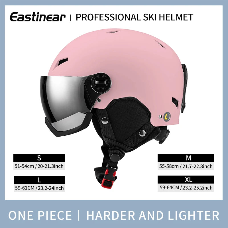 Eastinear's New Lightweight All-in-one Goggles Ski Helmet Men's and Women's Children's Outdoor Skiing and Snowboarding Equipment