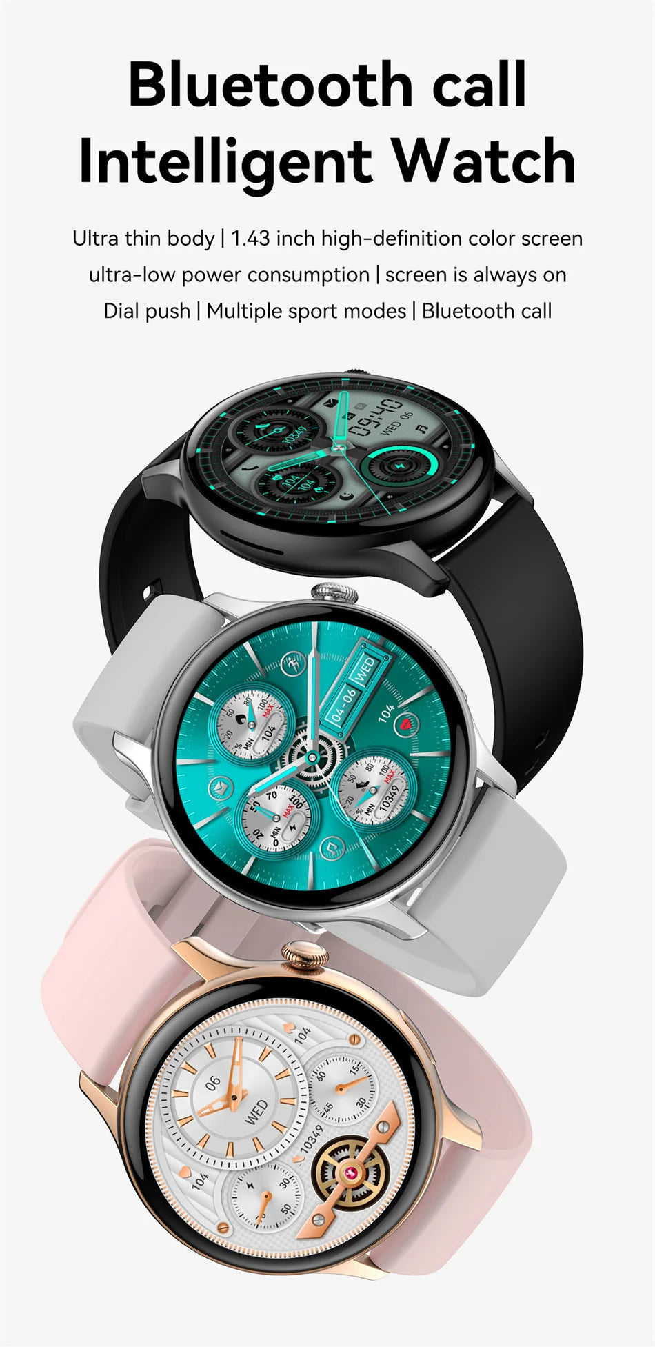 2025 NFC Smart Watch Amoled HD GPS Track Sports Heart Rate Bluetooth Call Waterproof Ladies Women Smartwatch For Women's Gift