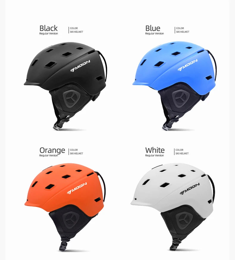 MOON-Professional Ski Helmet for Adult and Youth, Universal for Skateboard, Snowboard, Snow Equipment, Warm, Winter