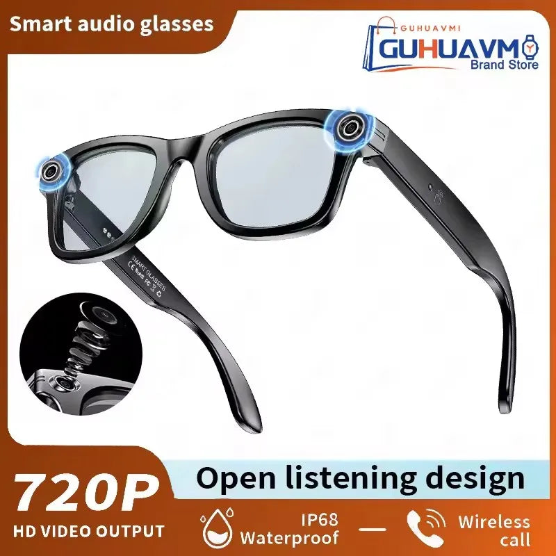 Tavyu Smart Glasses HD 8K Photochromic Lens Bluetooth Call WIFI Transmission Music Translate Video Recording Camera Glasses Men