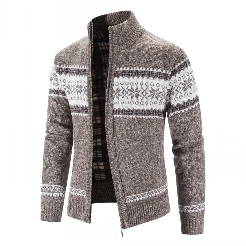 LEGIBLE 2025 Men's Sweaters Autumn Winter Wool Zipper Cardigan Sweaters Man Casual Knitwear Sweatercoat Male
