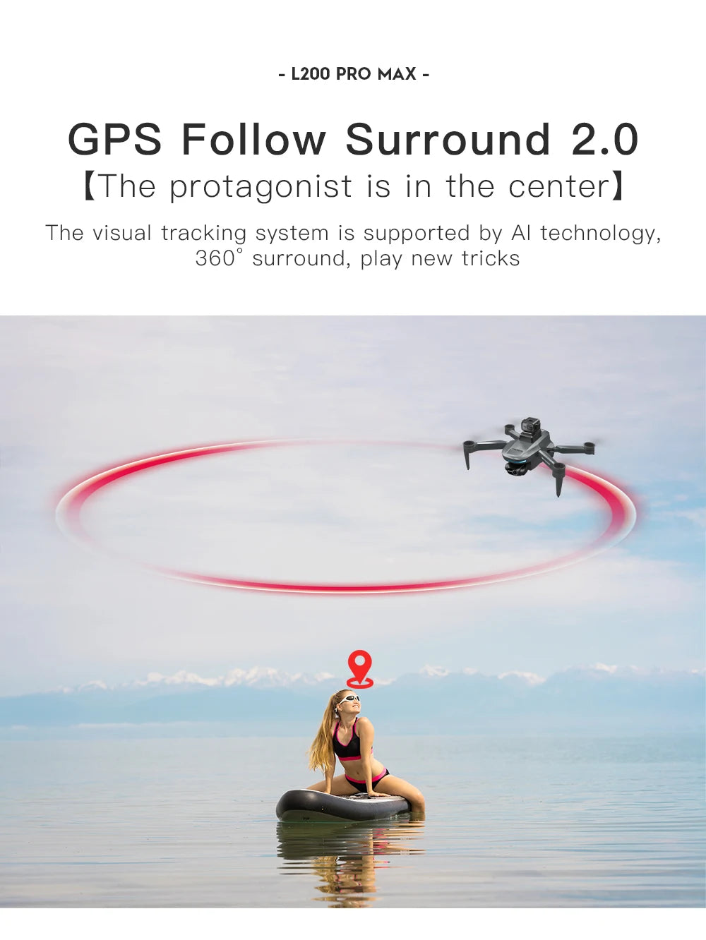 L200 PRO MAX Drone 4K Professional EIS Camera 2-Axis Gimbal 360° Obstacle Avoidance Brushless Motor GPS Quadcopter FPV RC Drones
