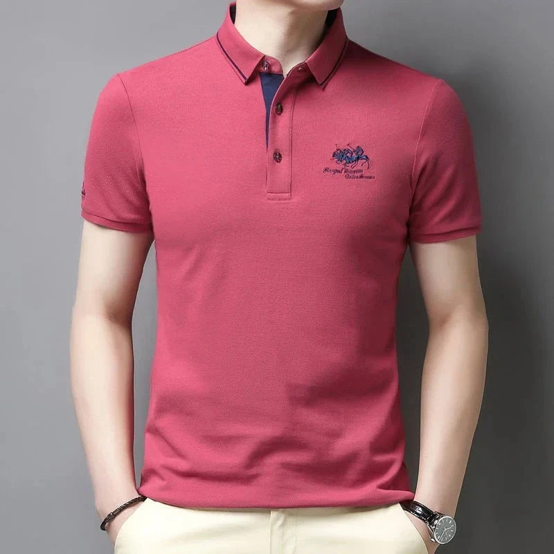 Summer Mens Short Sleeve Embroidered Polo Shirts Breathable Lightweight Shirt Luxury Top Casual Lapel T-shirt Men T Shirt Homme