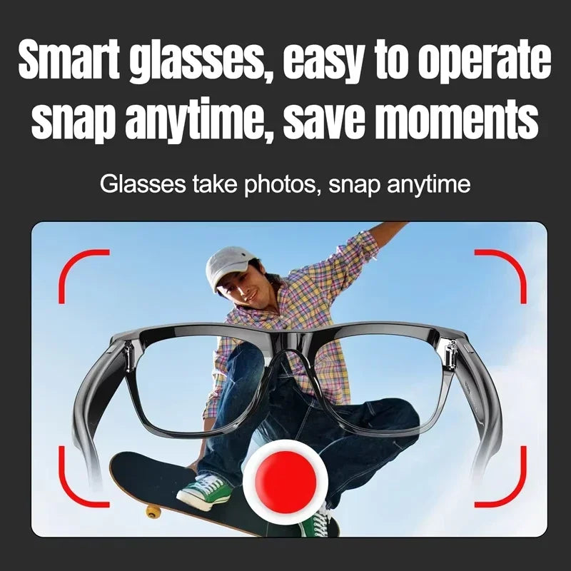 Lenovo AI Smart Glasses 800W Anti Shake HD Camera Video Recording Languages Translation Sunglasses BluetoothMusic Play Man Women