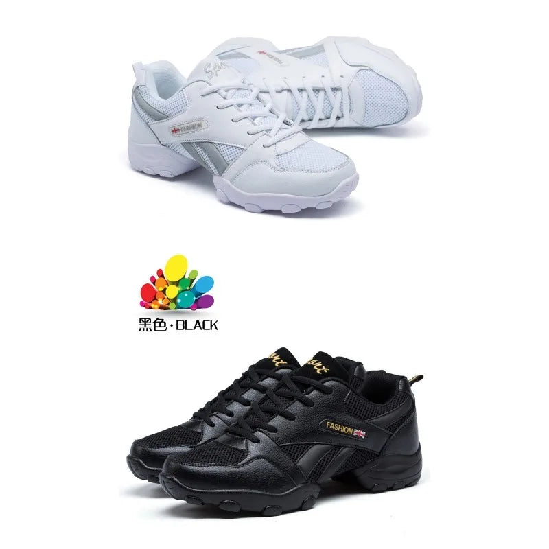 New Soft Sole Men Sports Anti-skid Square Dance Shoes Sneakers Net Jazz Shoe Fitness Team Performance Shoes