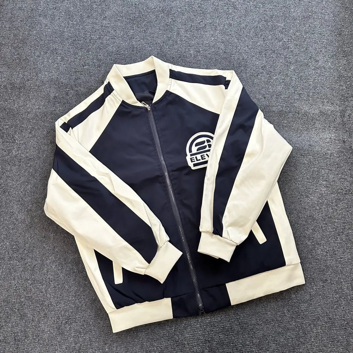 Men's trendy American casual versatile jacket New fashion color matching embroidered jacket Baseball jersey