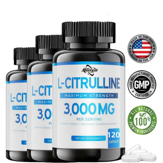 L Citrulline 3000mg Supplement ( Capsules) Support L Arginine & Nitric Oxide Pills - L-citrulline For Men &amp