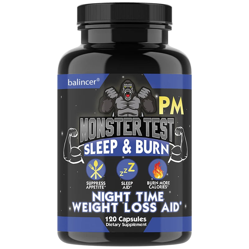 Nighttime Fat Burning Supplement - with Natural Plant Extracts & Magnesium, Zinc, Weight Management, Unisex