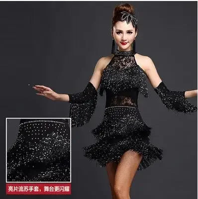 2026 New Latin Dance Dress Women/Girls/Lady New Sexy Fringe Salsa/Ballroom/Tango/Cha Cha/Rumba/Samba/Latin Dresses For Dancing