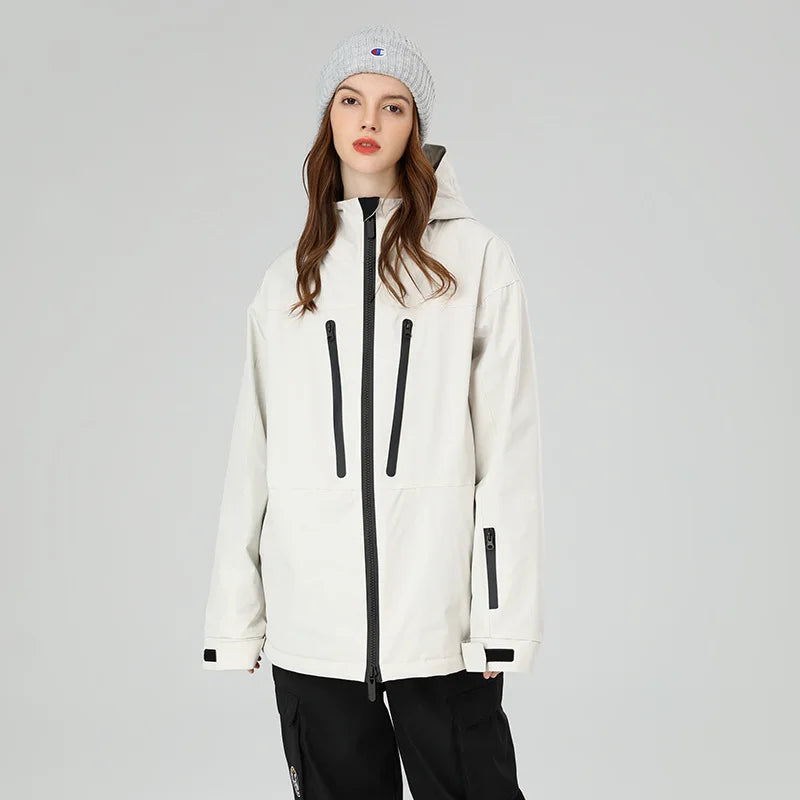 SEARIPE Winter Men Women Hooded Ski Jacket Waterproof Breathable Warm Snowboarding Coats Male And Female Outdoor Skiing Tops