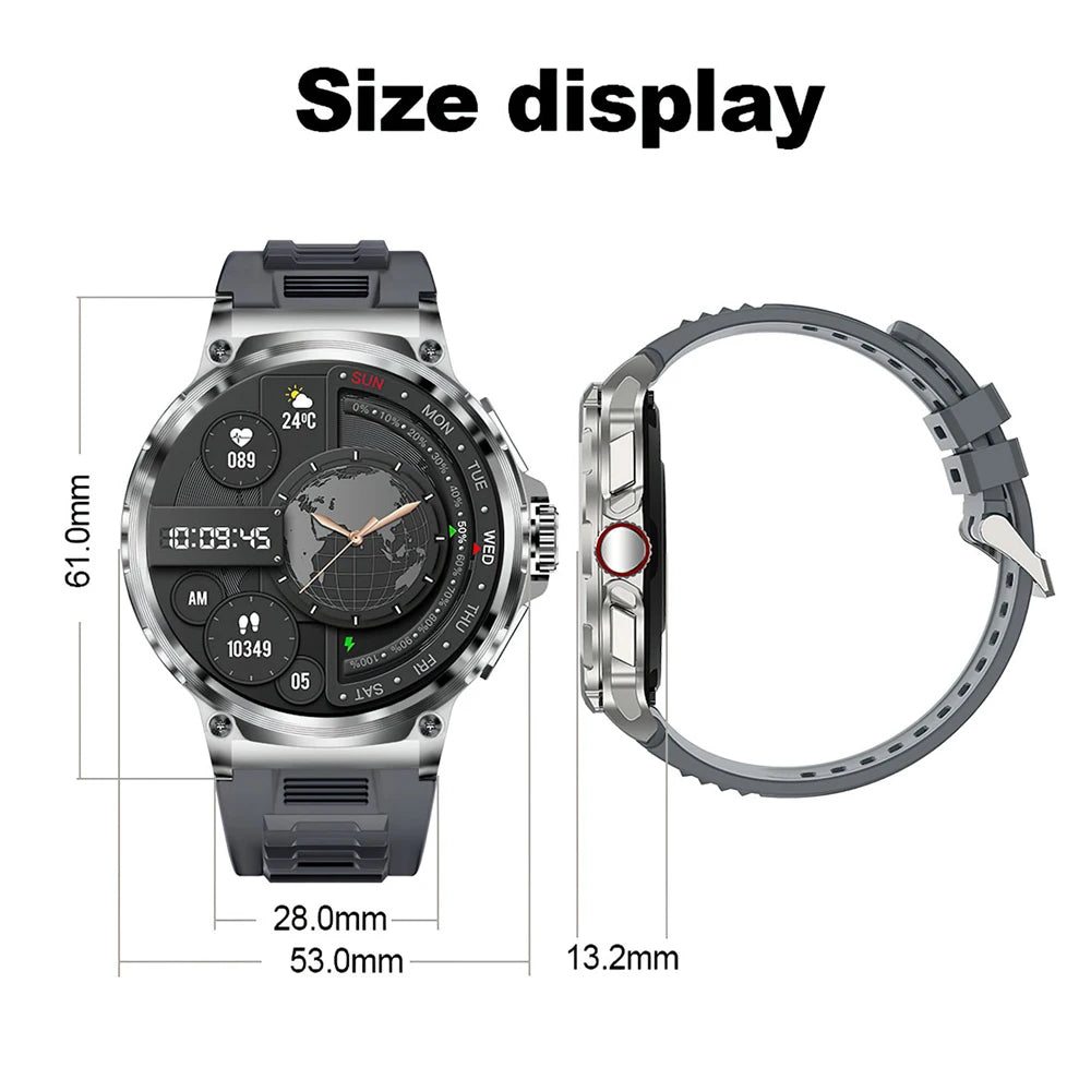 2025 New Military GPS V69 Smart Watch Men 1.85 inch 710 mAh Heart Rate GPS Sports IP68 Waterproof Bluetooth Talk  Smartwatch Man