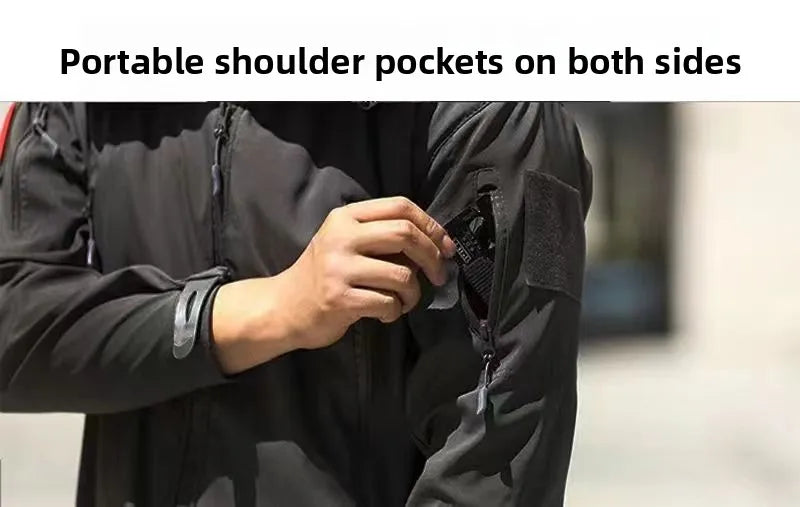 Skin Soft Shell Jacket Men's Winter Waterproof and Windproof Jacket Velvet Warm Cycling Mountaineering Ski Jacket Camouflage