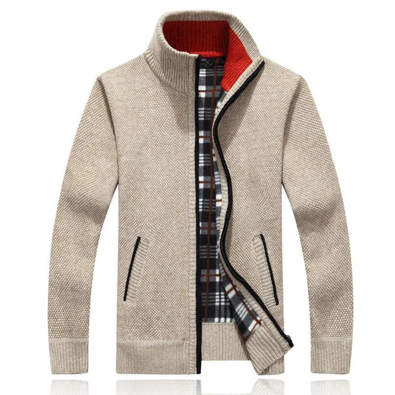 LEGIBLE 2025 Men's Sweaters Autumn Winter Wool Zipper Cardigan Sweaters Man Casual Knitwear Sweatercoat Male